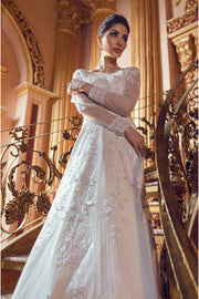 Reign Luxury Embroidered Net Bridal Wear - Anfisa