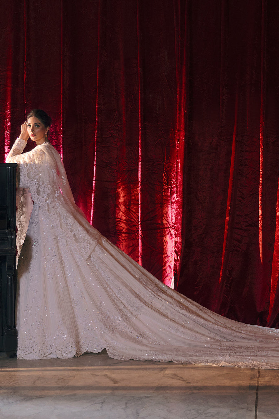 Reign Luxury Embroidered Net Bridal Wear - Anfisa