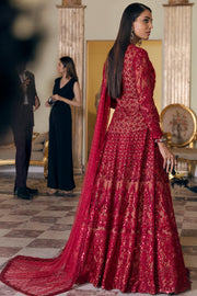 Reign Luxury Embroidered Net Ready to Wear 3Pc Suit - Ajax