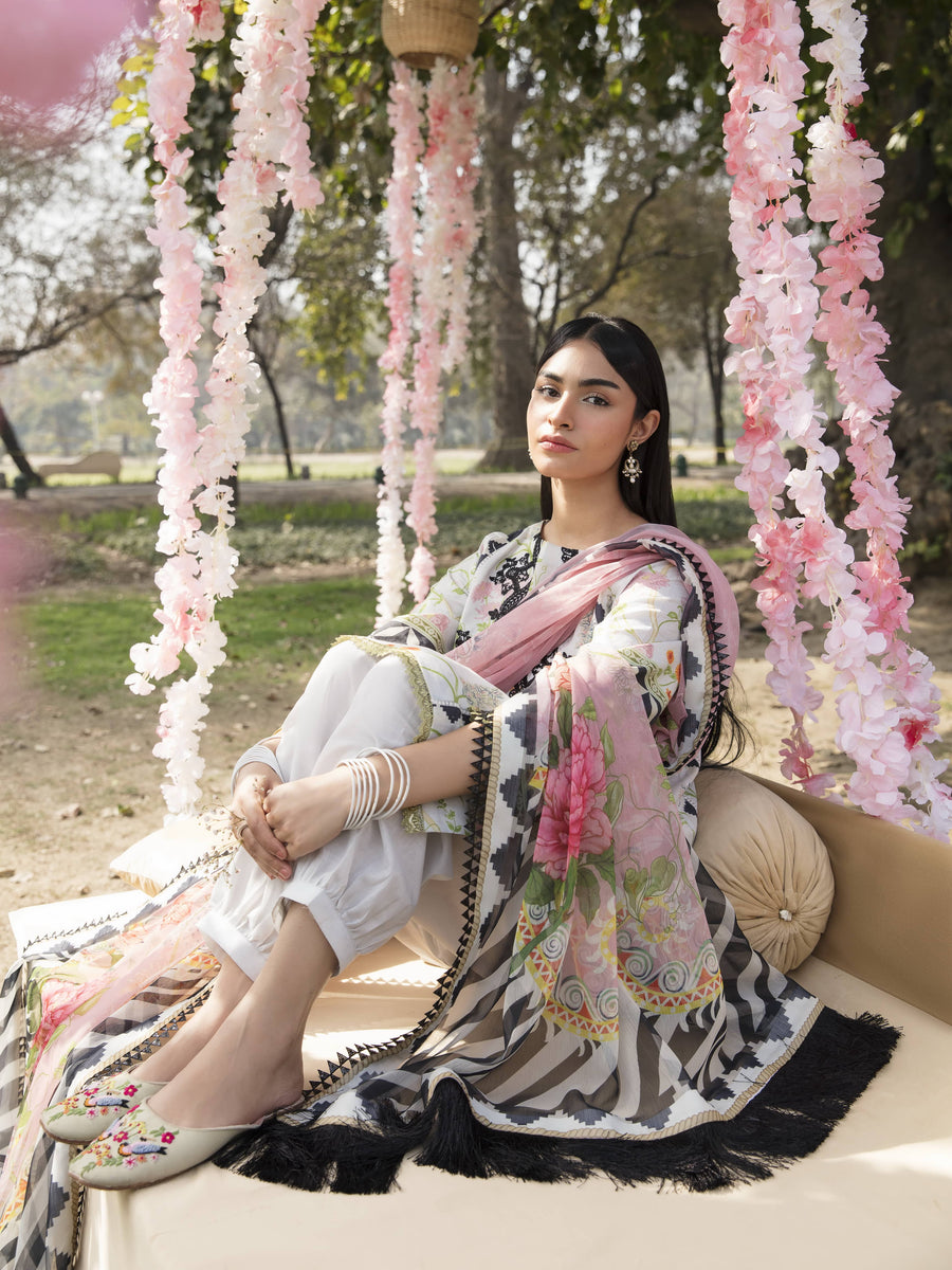 Ayzel by Afrozeh Bahaar Luxury Lawn Unstitched 3Pc Suit AZL-23-V1-03