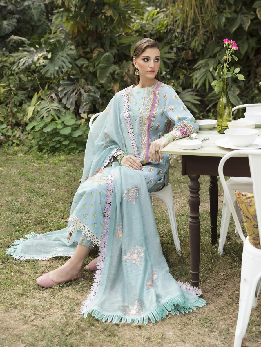Ayzel by Afrozeh Bahaar Luxury Lawn Unstitched 3Pc Suit AZL-23-V1-09