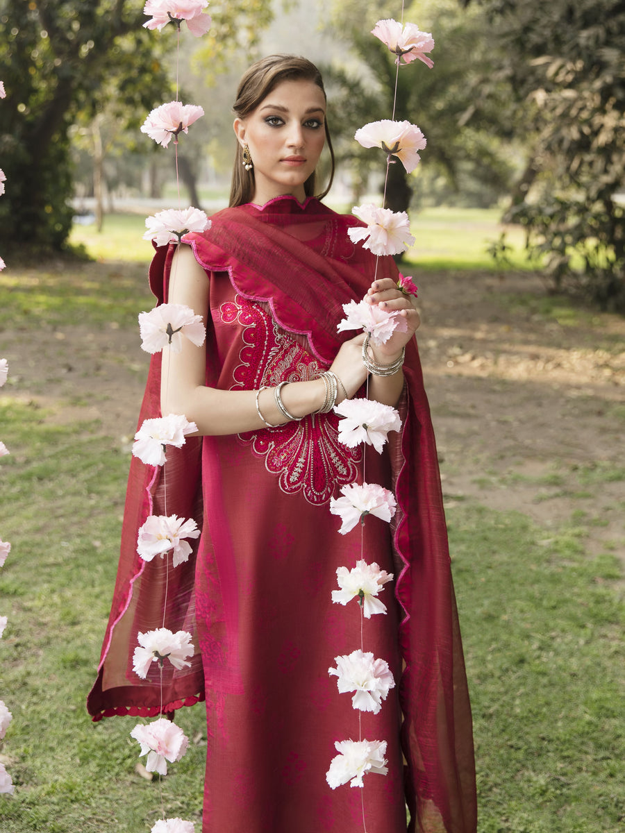 Ayzel by Afrozeh Bahaar Luxury Lawn Unstitched 3Pc Suit AZL-23-V1-12