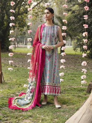 Ayzel by Afrozeh Bahaar Luxury Lawn Unstitched 3Pc Suit AZL-23-V1-11