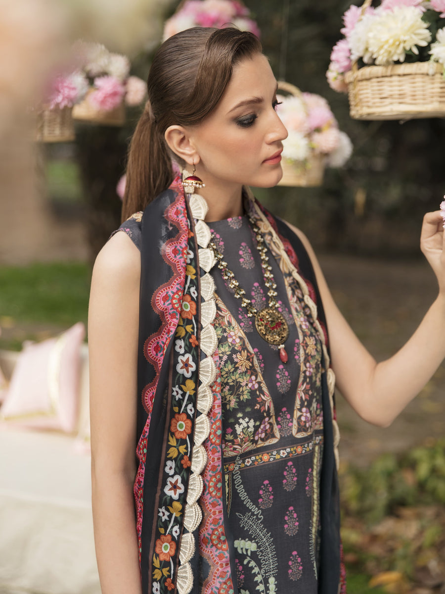 Ayzel by Afrozeh Bahaar Luxury Lawn Unstitched 3Pc Suit AZL-23-V1-10