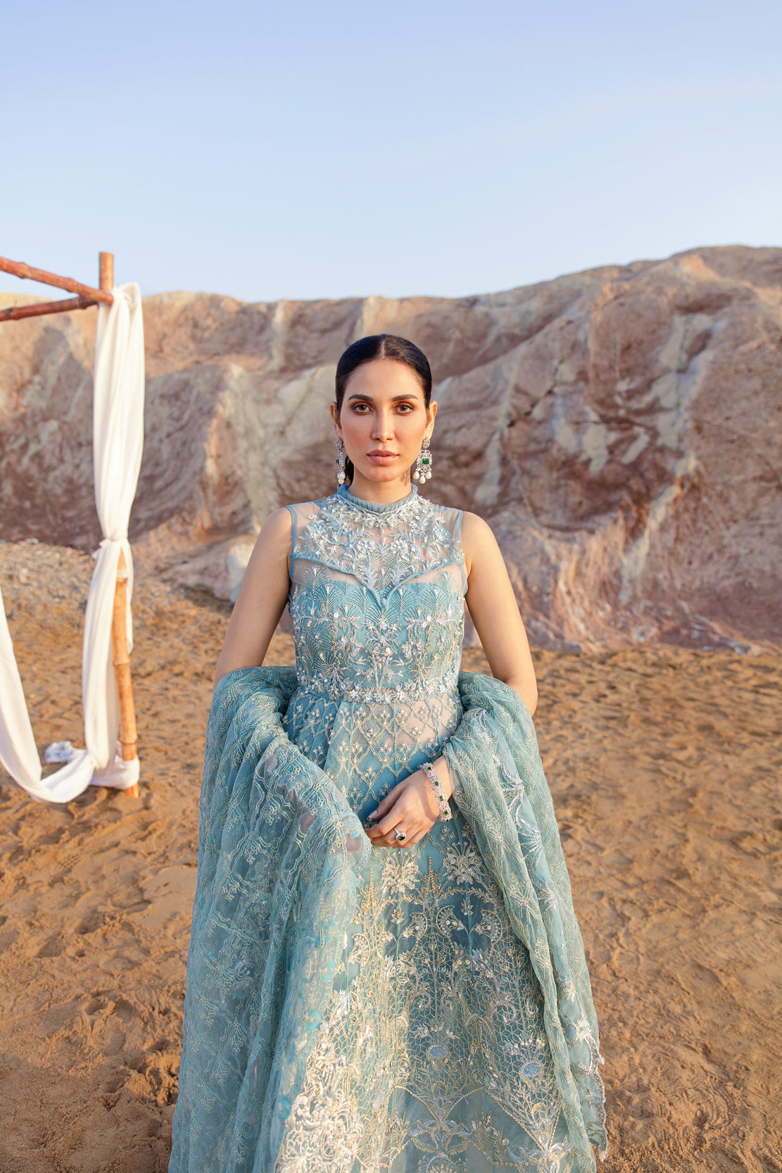 Reign Amira'a Luxury Formal Wear - Ibiziah Fluorescent Blue Reign Amira'a Luxury Formal Wear - Ibiziah Fluorescent Blue