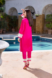 MAK Fashion Ready to Wear 1 Pc Embroidered Kurti Pleated Linen KUW-10067
