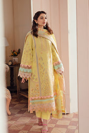 Rang Rasiya Premium Embroidered Lawn 3Pc Suit LE-D-12 Primrose