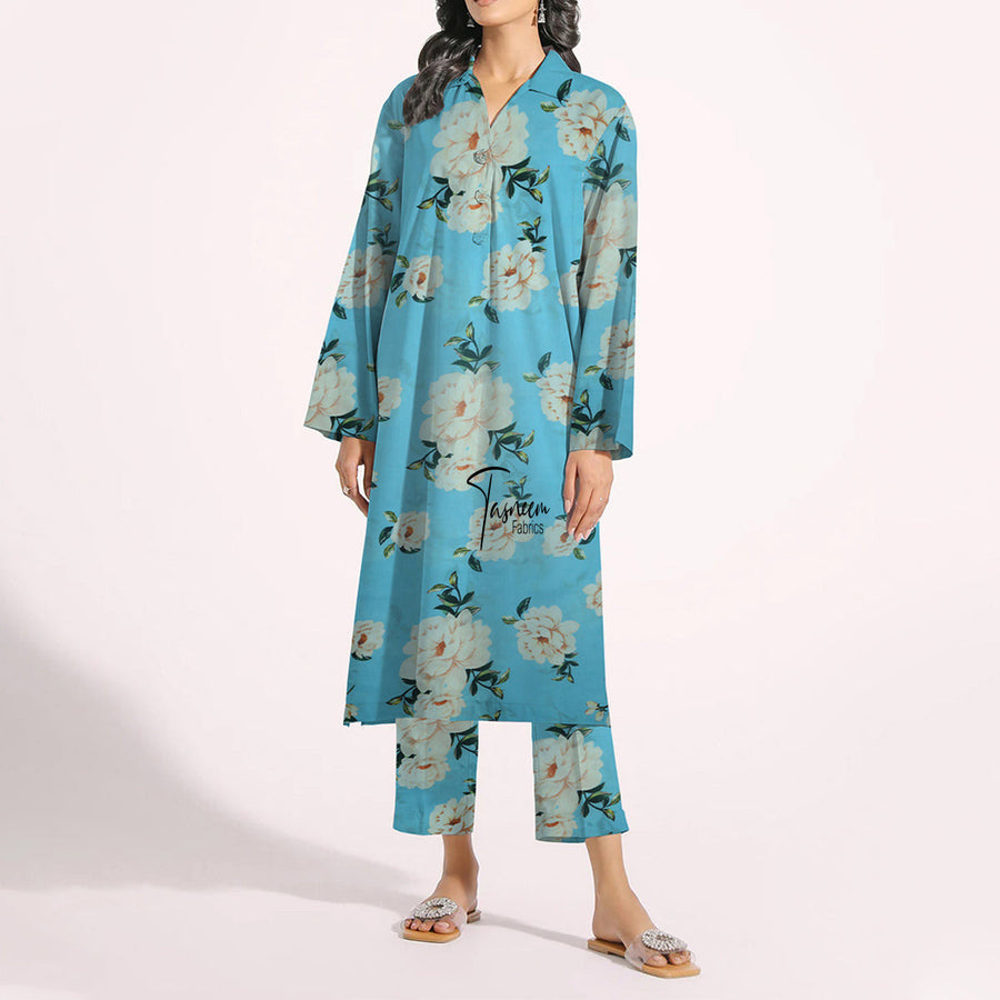 Tasneem Fabrics Unstitched Printed Cambric 2Pc Suit FBPR0003207