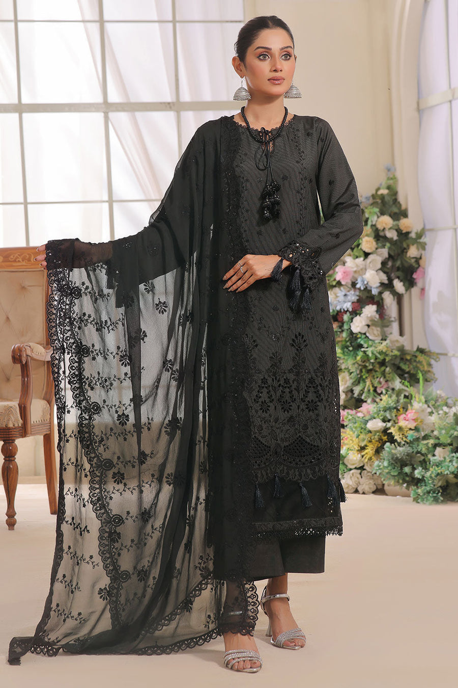 Safwa Aura Masuri Premium Embroidered Unstitched 3Pc Suit SUC-02