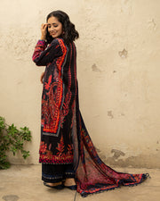 Noorangi Masakali Unstitched Printed Cambric 3Pc Suit - Firoza