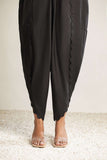 Nuriyaa Cambric Pret Trousers - TULIPS - BLACK - FaisalFabrics.pk