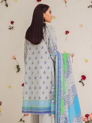 edenrobe Premium Lawn Unstitched 3 Pc Embroidered Suit EWU21V2-20427 - FaisalFabrics.pk