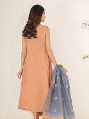 edenrobe Khayal Lawn EWU21V6-20444 Peach - 3 Piece