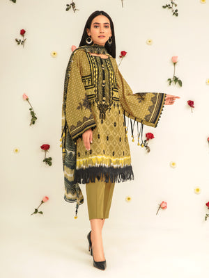 edenrobe Summer Luxe Lawn Unstitched 3pc Embroidered Suit EWU21V2-20470 - FaisalFabrics.pk