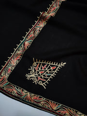 Womens Pashmina Wool Shawl with Embroidery Border work RK21039 - FaisalFabrics.pk