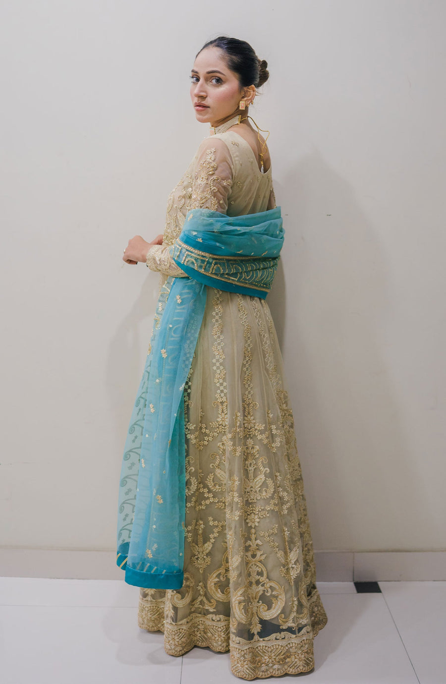 Surmai Sirr e Ayaa Unstitched Embroidered Formal 3Pc Suit - AYLA