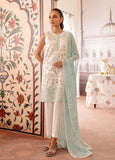 Cross Stitch Embroidered Lawn Unstitched 3Pc Suit D-22 Pearl White