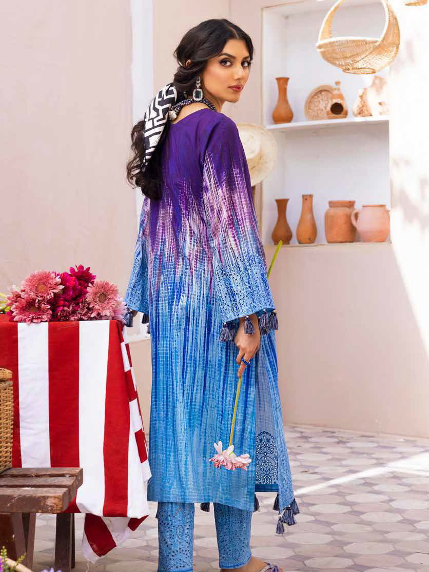 NUREH Ballerina Unstitched Chickenkari Lawn 2Pc Suit NU2-45