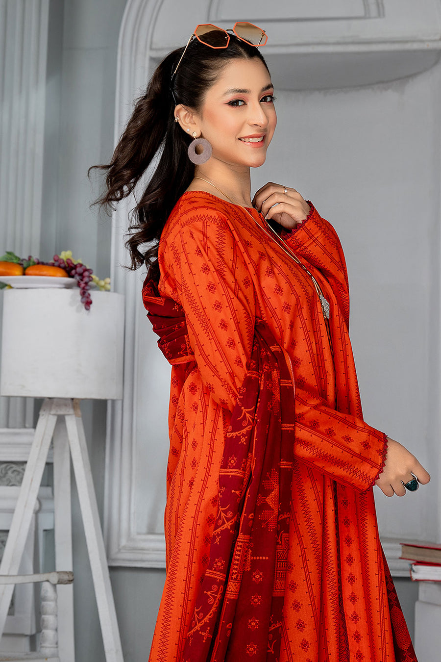 Safwa Mulberry Digital Printed Lawn Unstitched 2 Piece Suit MLS-07