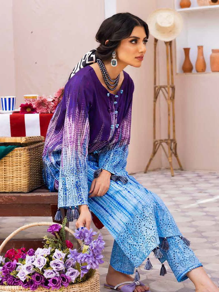NUREH Ballerina Unstitched Chickenkari Lawn 2Pc Suit NU2-45