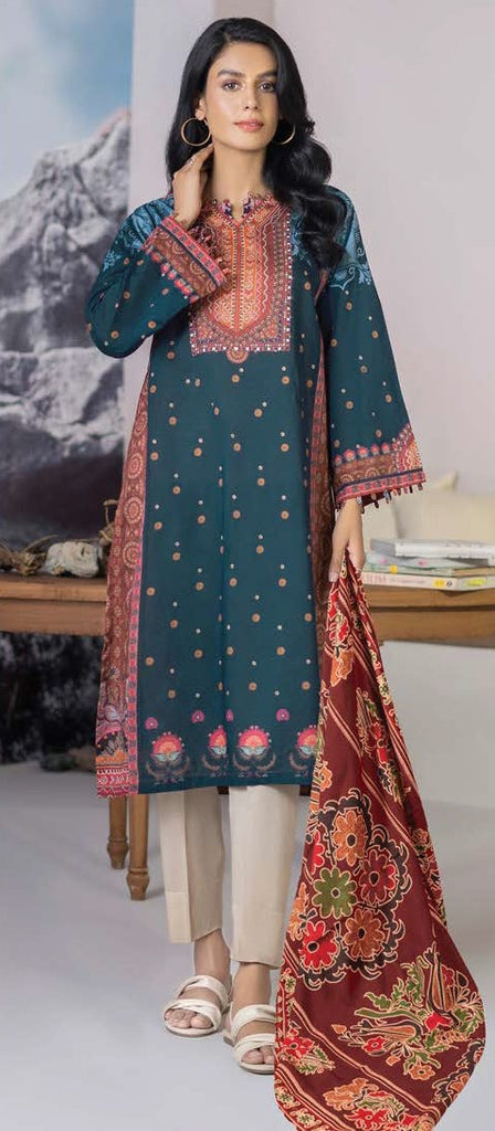 Emboss Printed Lawn Suit - 7048
