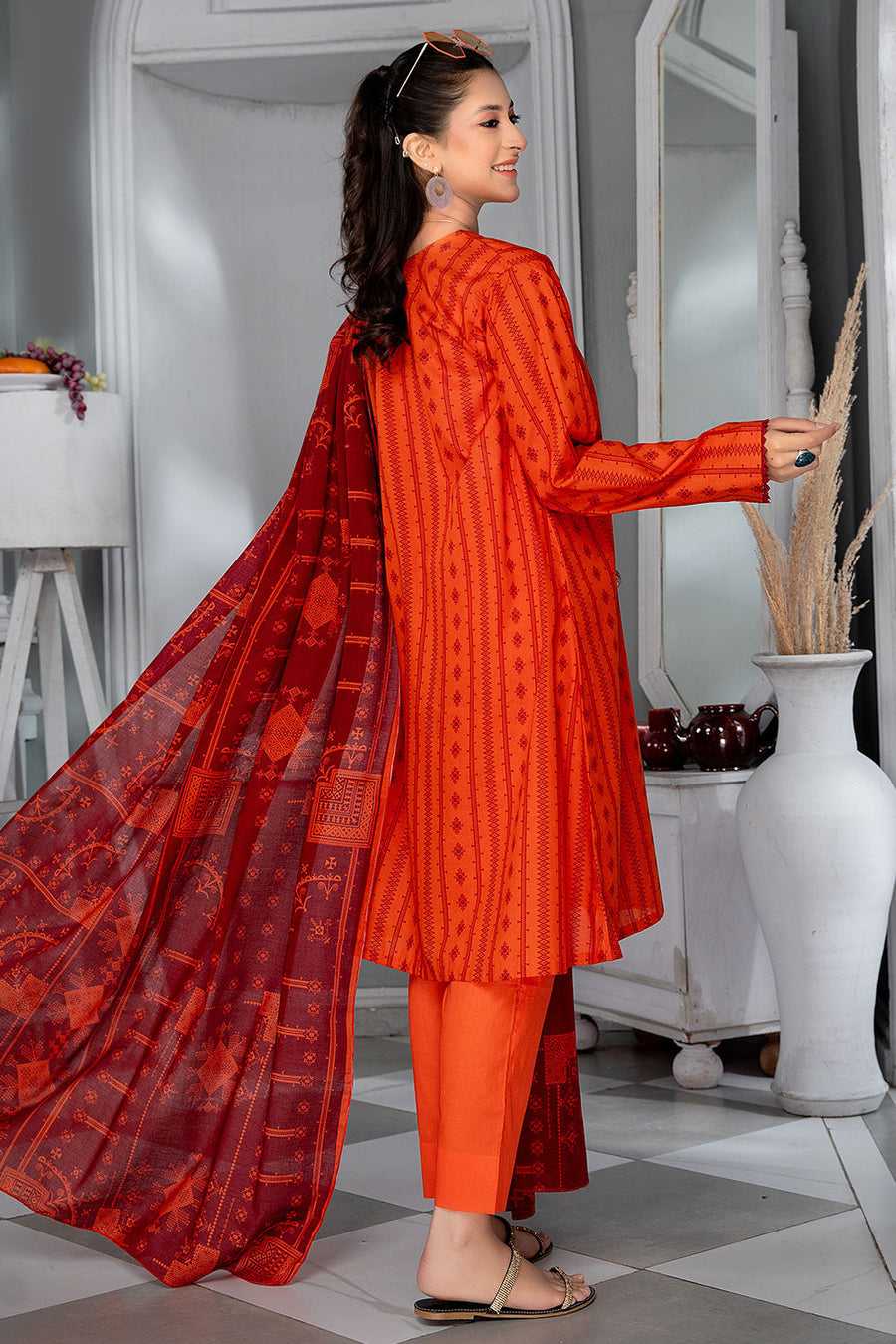 Safwa Mulberry Digital Printed Lawn Unstitched 2 Piece Suit MLS-07