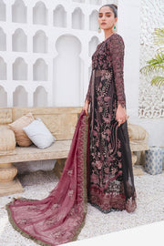 Motifz Premium Bemberg Chiffon Unstitched 3Pc Suit 2912 Midnight Hues - FaisalFabrics.pk