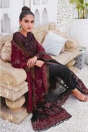 Motifz Premium Bemberg Chiffon Unstitched 3Pc Suit 2912 Midnight Hues - FaisalFabrics.pk