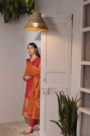 Daud Abbas Embroidered Lawn Unstitched 3 Piece Suit - Mehnaz