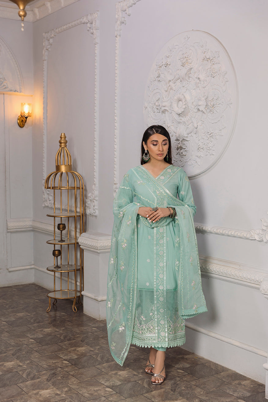 Daud Abbas Embroidered Lawn Unstitched 3 Piece Suit - Urooj