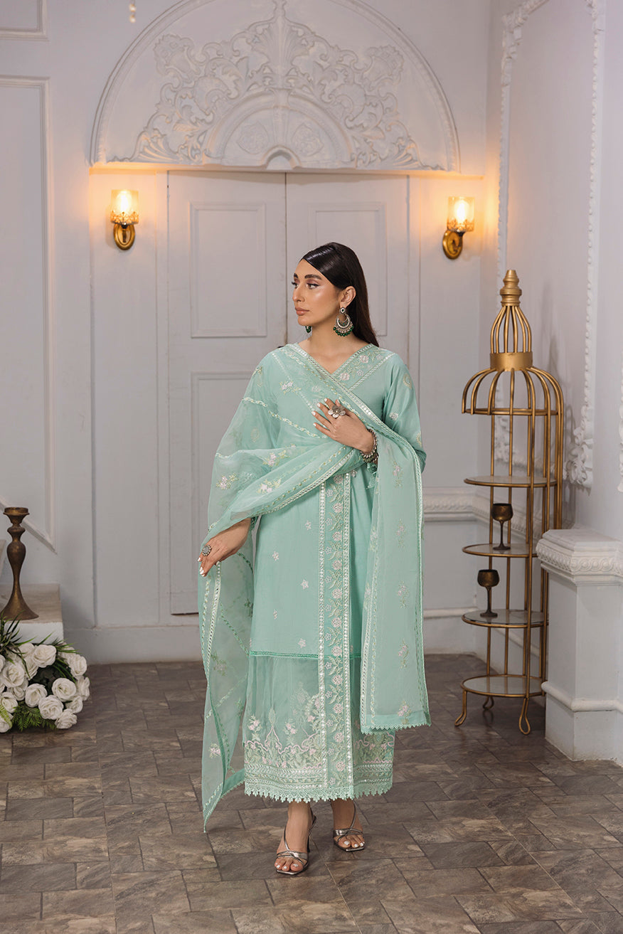 Daud Abbas Embroidered Lawn Unstitched 3 Piece Suit - Urooj