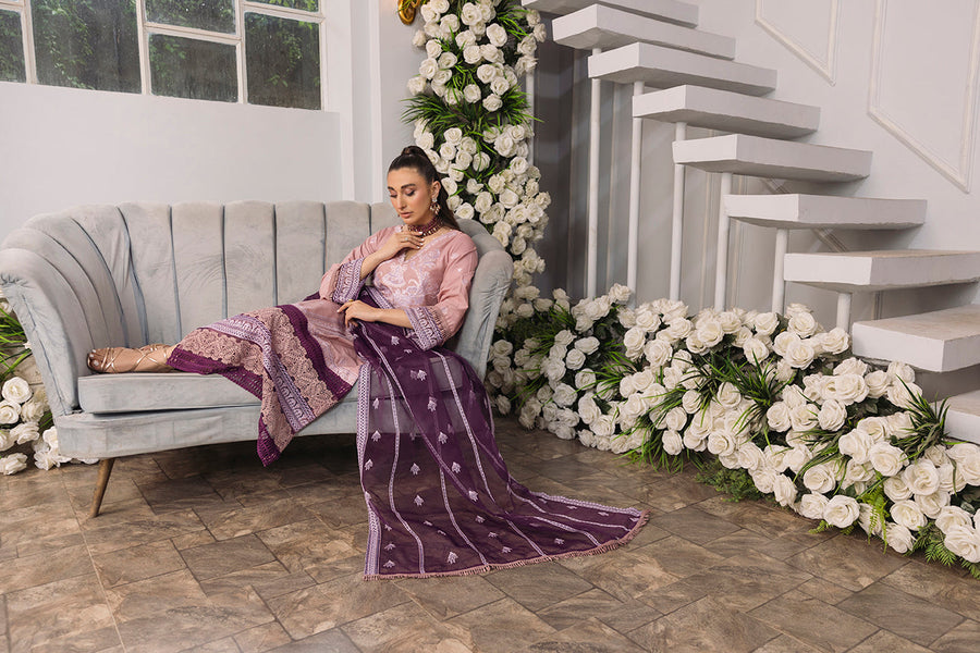 Daud Abbas Embroidered Lawn Unstitched 3 Piece Suit - Aiza