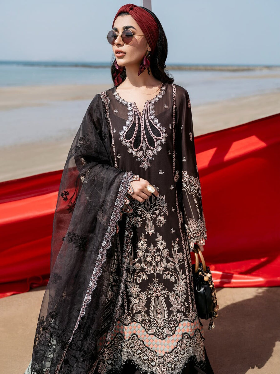 NUREH Tere Sang Unstitched Embroidered Swiss Lawn 3Pc Suit NSL-08