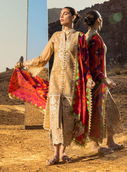 Zainab Chottani Embroidered Chikankari Lawn Unstitched 3Pc Suit ZC-02A