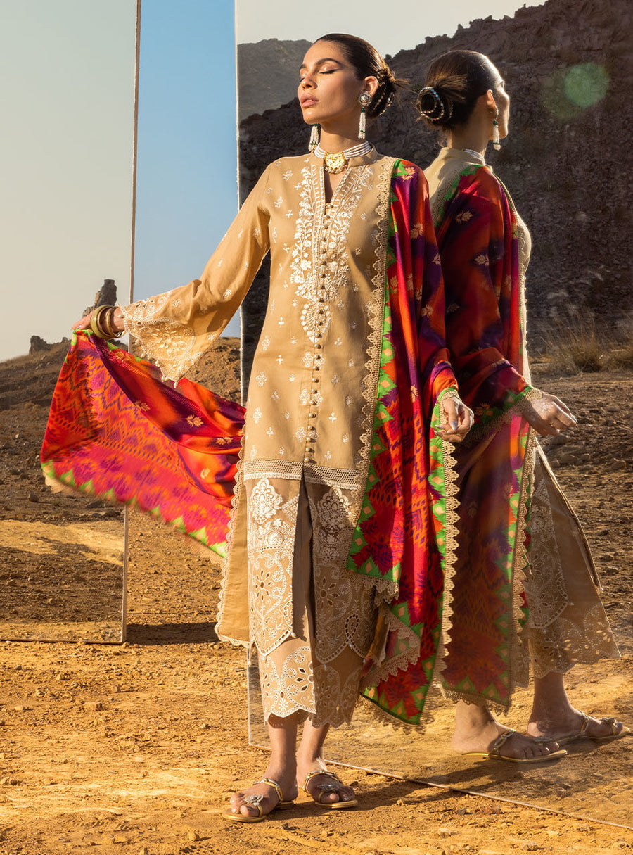 Zainab Chottani Embroidered Chikankari Lawn Unstitched 3Pc Suit ZC-02A