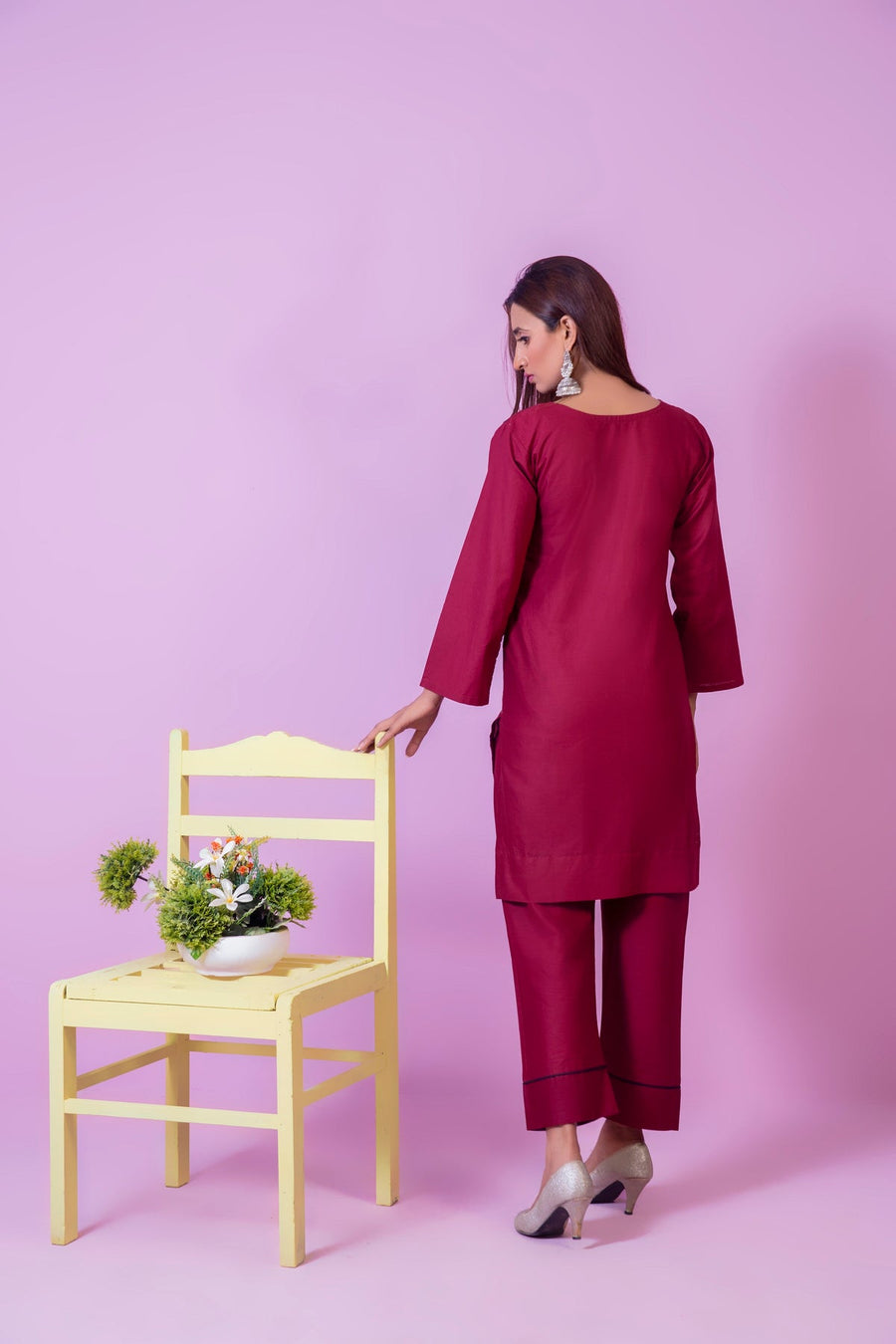 MAK Fashion Ready to Wear 2 Pc Embroidered Cotton C-10065