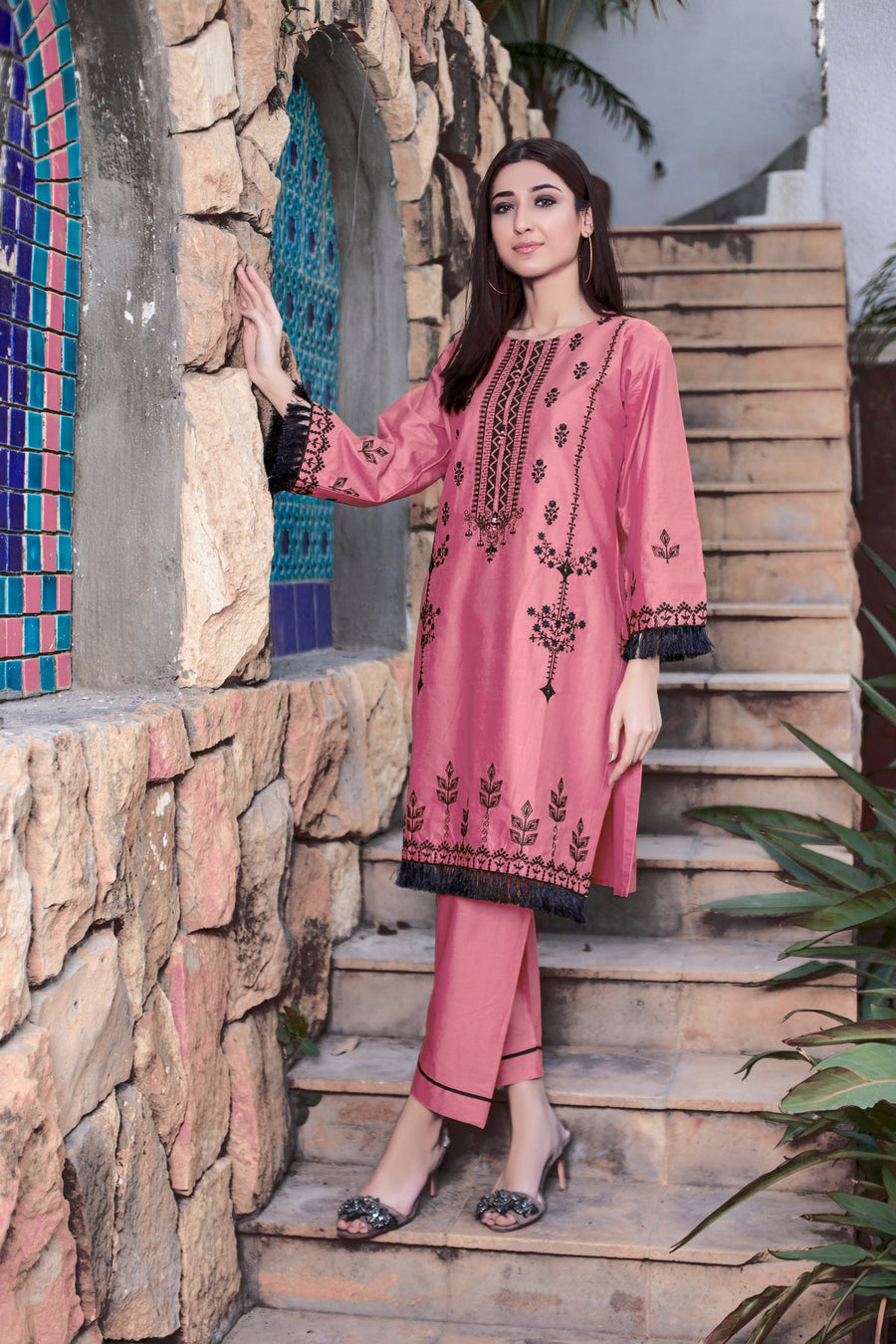 MAK Fashion Ready to Wear 2 Pc Embroidered Cotton KUW-10072