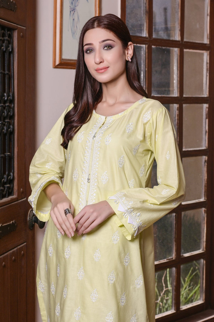 Fashion Ready to Wear 2 Pc Embroidered Cotton KUW-10074