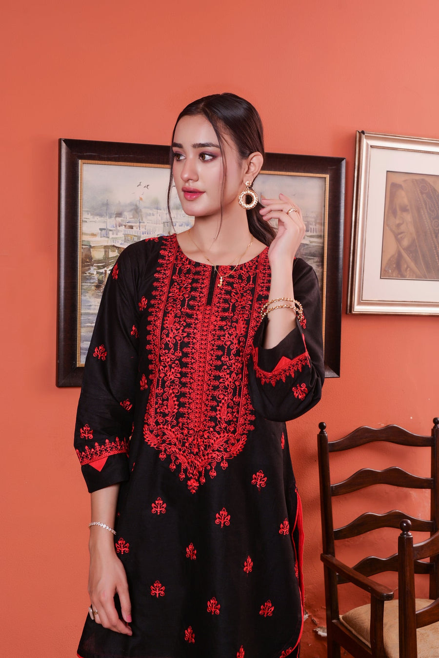 MAK Fashion Ready to Wear 2 Pc Embroidered Cotton KUW-10079