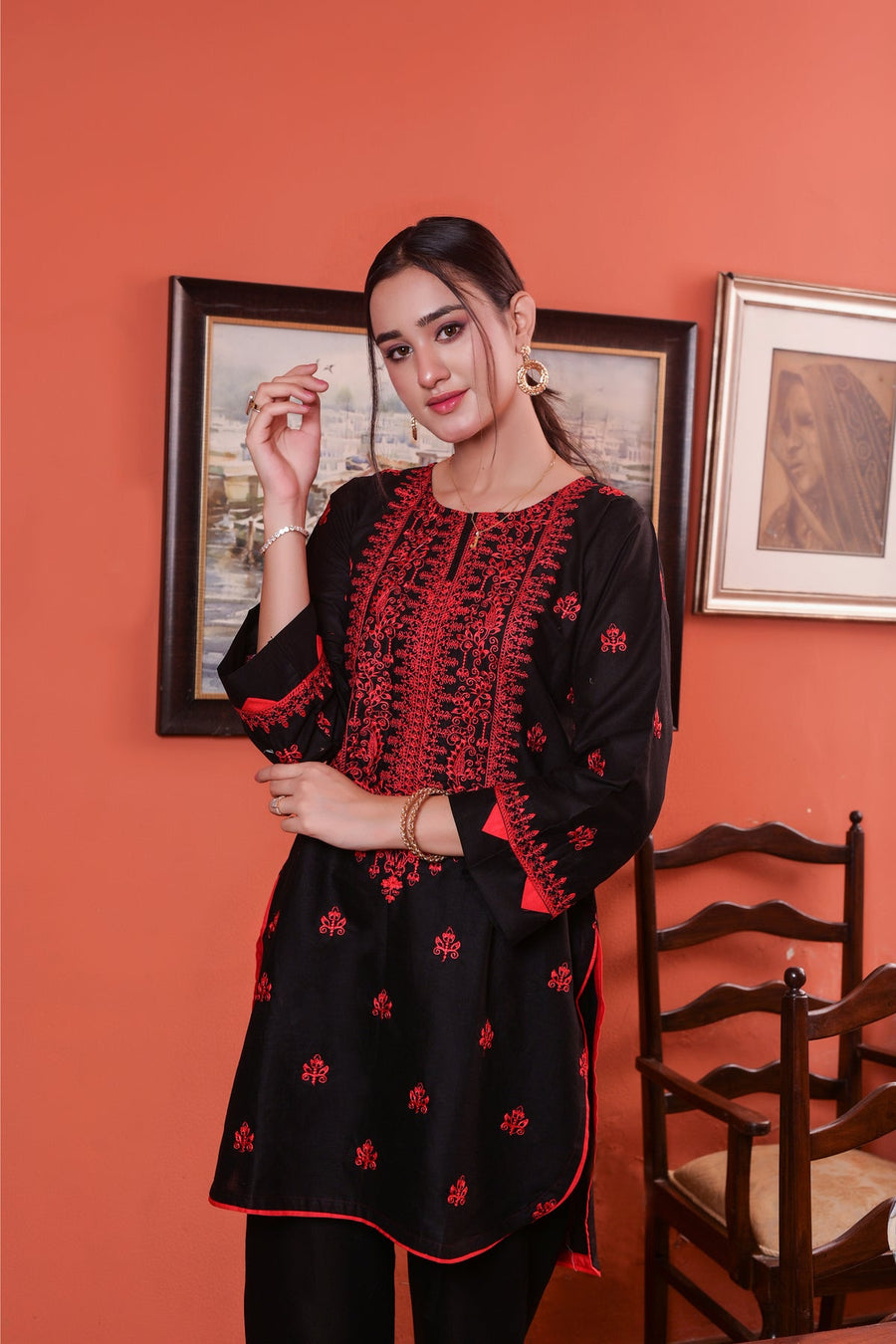 MAK Fashion Ready to Wear 2 Pc Embroidered Cotton KUW-10079