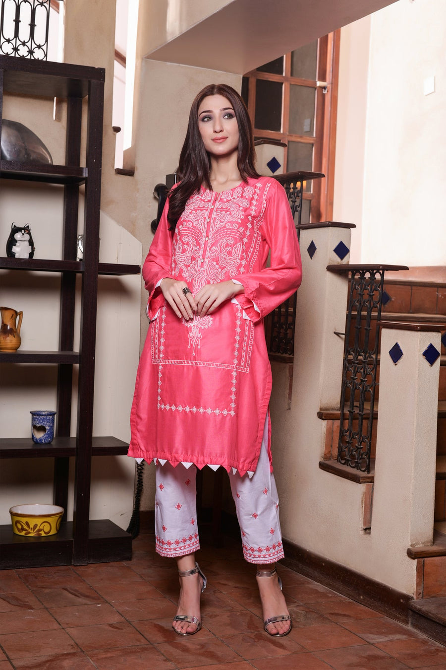 MAK Fashion Ready to Wear 2 Pc Embroidered Cotton KUW-10080