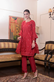 MAK Fashion Ready to Wear 2 Pc Embroidered Organza EFO-1007