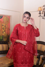 MAK Fashion Ready to Wear 2 Pc Embroidered Organza EFO-1007