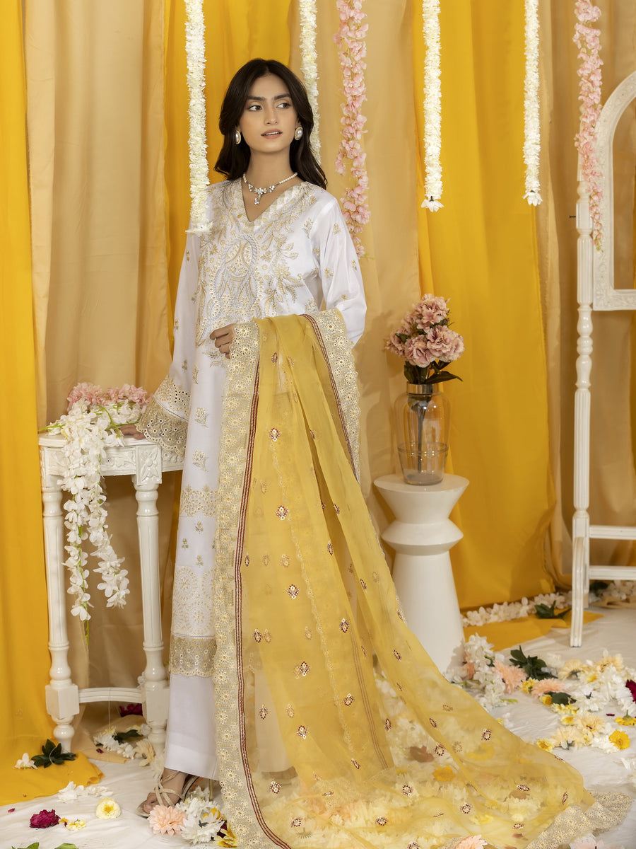 Ghazal by Humdum Embroidered Luxury Lawn Unstitched 3 Piece Suit D-02
