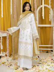 Ghazal by Humdum Embroidered Luxury Lawn Unstitched 3 Piece Suit D-02