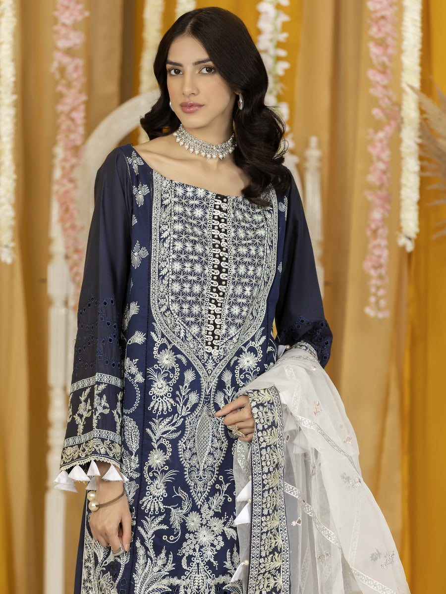 Ghazal by Humdum Embroidered Luxury Lawn Unstitched 3 Piece Suit D-03