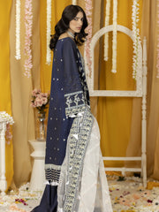 Ghazal by Humdum Embroidered Luxury Lawn Unstitched 3 Piece Suit D-03