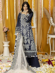 Ghazal by Humdum Embroidered Luxury Lawn Unstitched 3 Piece Suit D-03