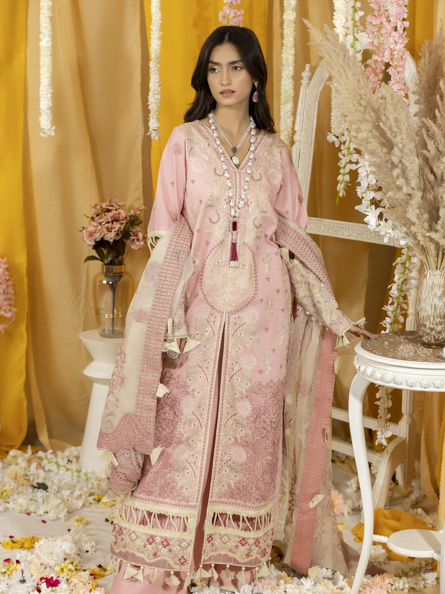 Ghazal by Humdum Embroidered Luxury Lawn Unstitched 3 Piece Suit D-09