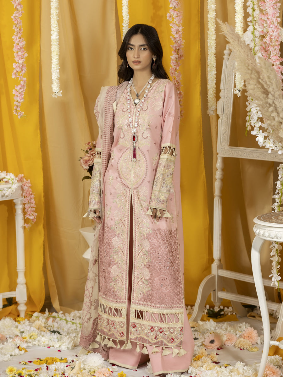Ghazal by Humdum Embroidered Luxury Lawn Unstitched 3 Piece Suit D-09